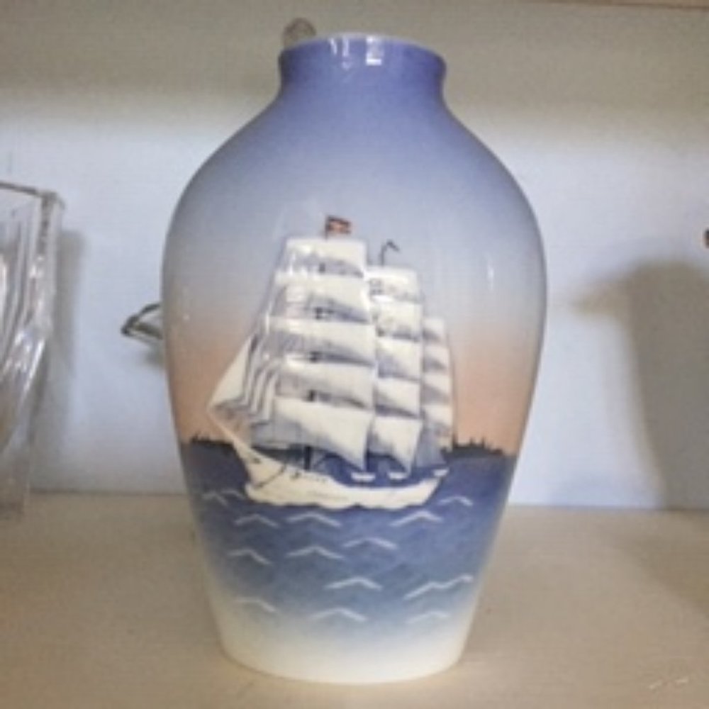 Copenhagen  Blue Porcelain Vase